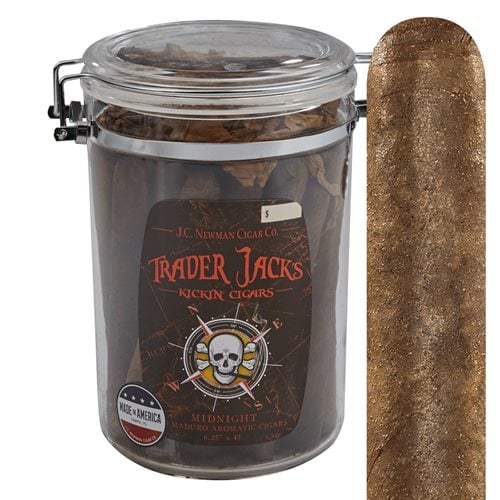Trader Jack's Kickin' Cigars Midnight Lonsdale (6.2"x54) Jar of 30