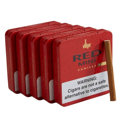 Villiger Mini Cigarillos Red Filtered (3.1"x21) Pack of 100 [5/20]