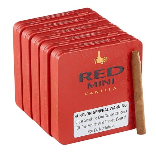 Villiger Mini Cigarillos Red Unfiltered (3.1"x21) Pack of 100